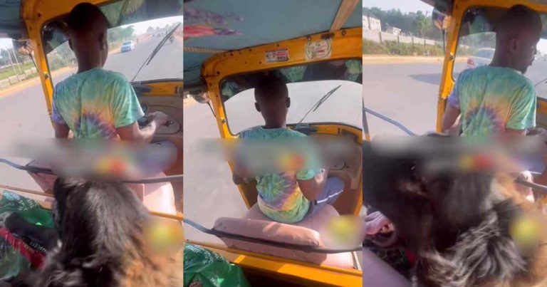 "Owner of home no gree feel at home" – Keke Rider Left Sh@ken by Passenger's Wild Dog (VIDEO)