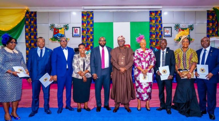 Sanwo-Olu swears in eight new perm secs, tutors-general