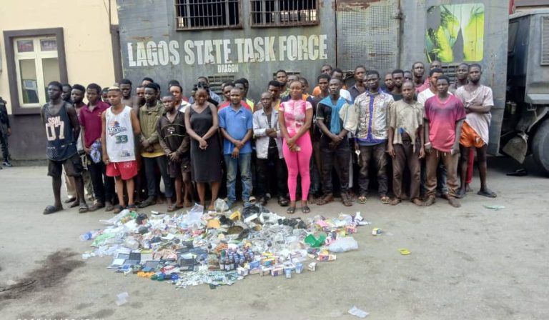 Taskforce arrests 53 drug suspects in Lagos black spots raid