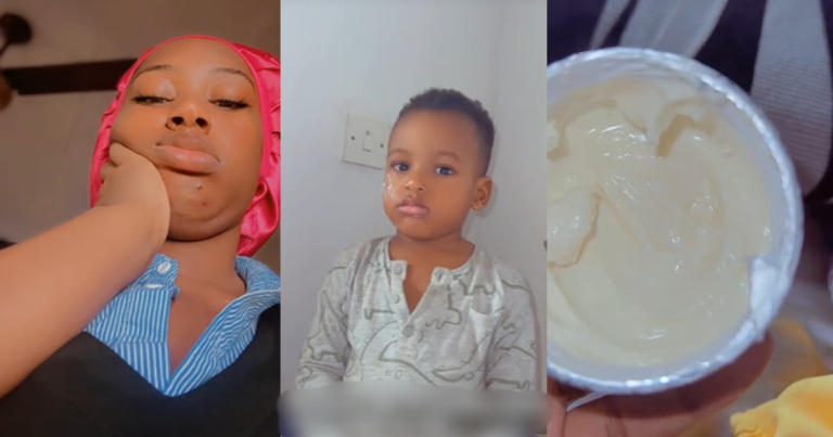 "The colour of my problem is colour green "– Little boy responds to his mum after being sc0lded for wasting cream (VIDEO)