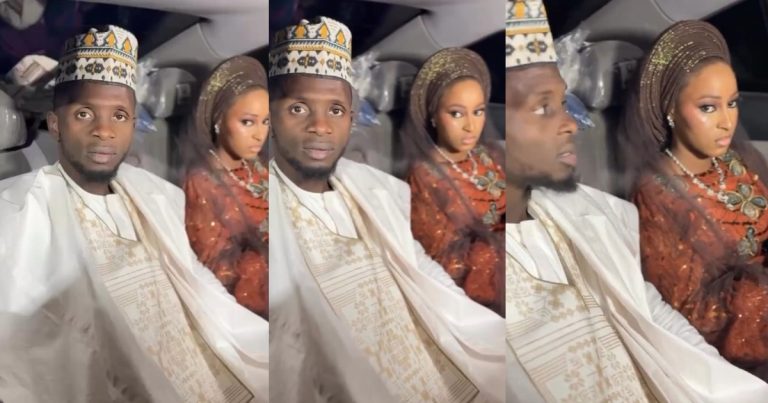 Was she f0rced to marry him?" – Reactions as bride's sadness contrasts groom's joy on their wedding day (WATCH)