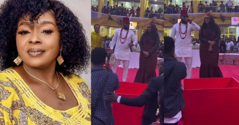 "An altar is not a place designed for w!cked souls who cause hav0c" – Rita Edochie blamǝs her spiritual father, Pastor Odumeje for hosting a certain couple in his church (VIDEO)