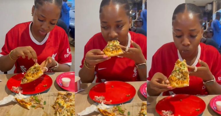 "Fe@r of Onion, Garlic" – Nigerian Lady With 'Allium Phob!a' Goes Viral for Removing Onions from Pizza in Restaurant (WATCH)