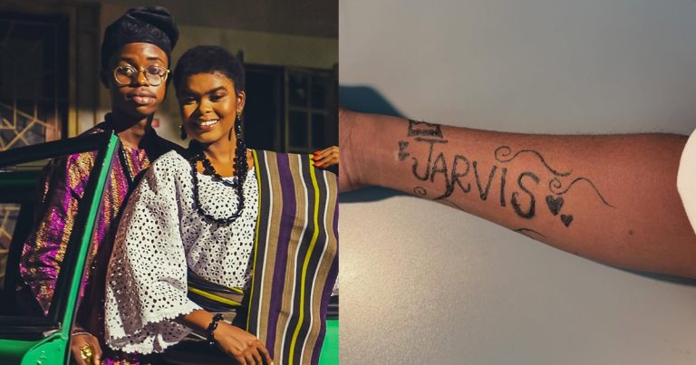 Popular TikToker Peller tatt00s his love interest, Jarvis' name on his arm (IMAGES)