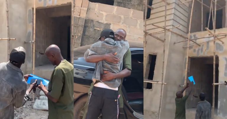 Abroad-Based Nigerian Man Builds House For Father Who Thought He Was Dead (VIDEO)