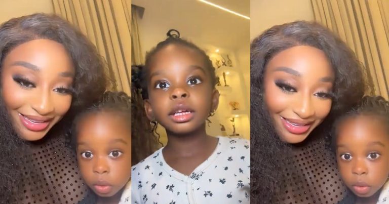 Actress Ini Edo shares adorable video of her conversation with her daughter, Light (VIDEO)