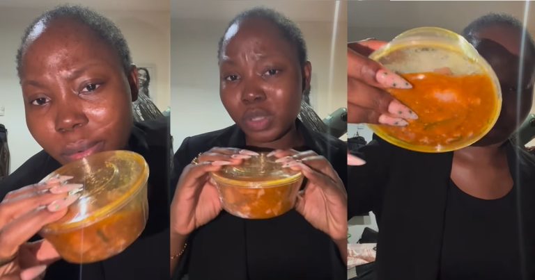 Lady shares ₦6k turkey pepper soup she ordered from Hilda Baci's kitchen (VIDEO)