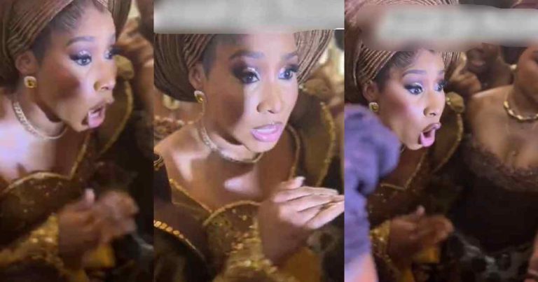 Moment a bride refuses to dance into the hall with the music from the traditional band, insists on Alaga (WATCH)