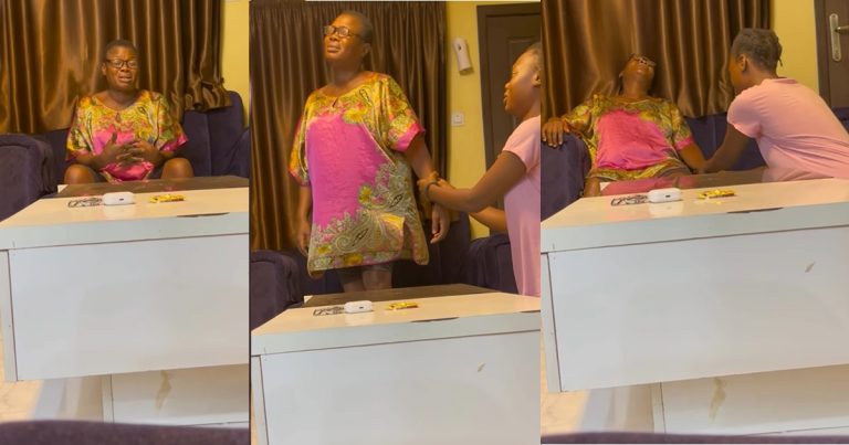 Mother búrst into tǝars after daughter pulls a pr@nk on her by pretending to be impregnated by someone who does not have a place or job (VIDEO)