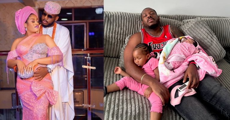 "Officially a girl dad times two" – BBNaija star Frodd announces as he and his wife, Chioma, welcome their second child (IMAGES)