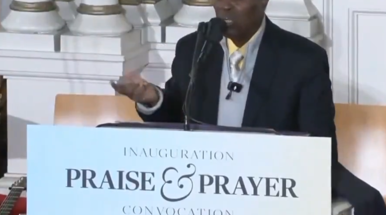 Pastor Kumuyi prays at US president's inauguration event