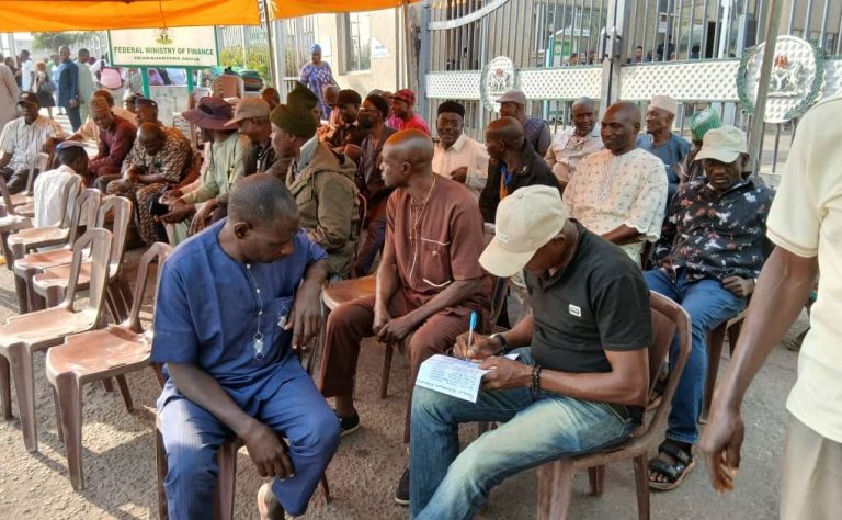 Retired military personnel block finance ministry over unpaid entitlements