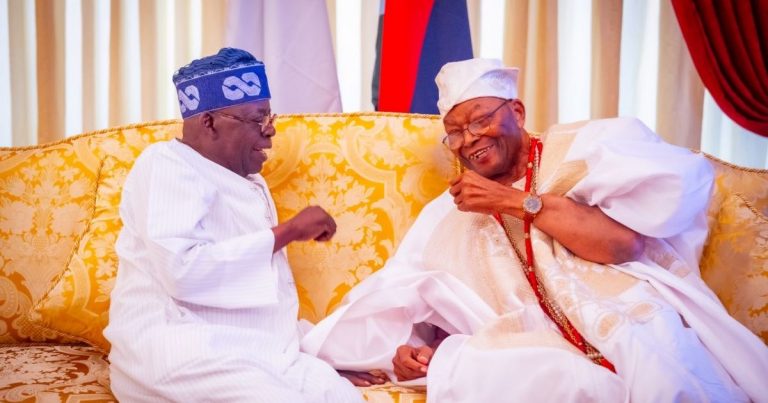 Tinubu hosts Awujale of Ijebuland in Lagos