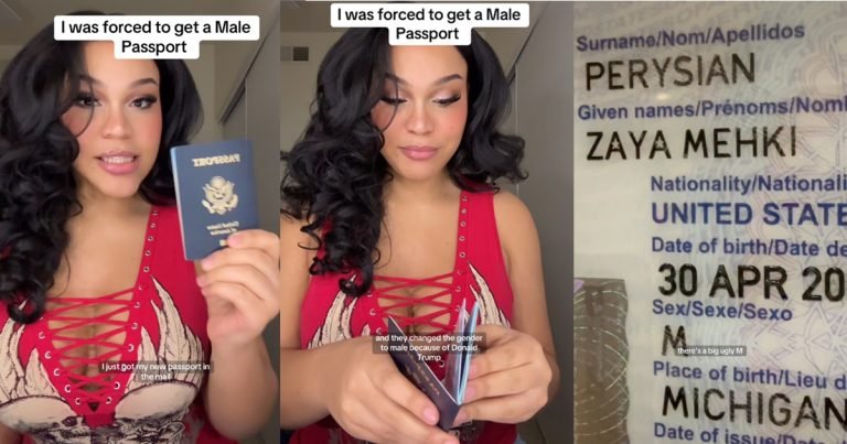 Transwoman enr@ged after being forced to get a male passport in the USA (VIDEO) Transwoman enr@ged after being forced to get a male passport in the USA (VIDEO)