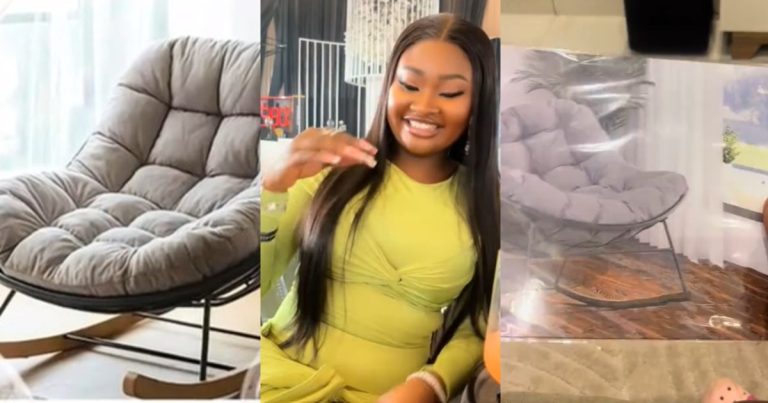 Lady receives a picture frame instead of the lounge chair she ordered online (WATCH)
