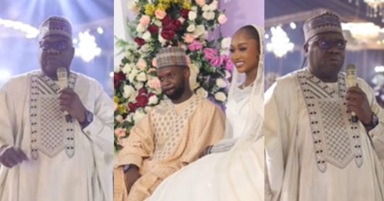 "Your wife doesn't have to cook for you" – Bride's father lectures couple on marital values (WATCH)