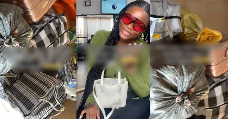 "Is she living in school forever" – Lady stúnned after discovering her new roommate resumed school with 13 bags (WATCH)