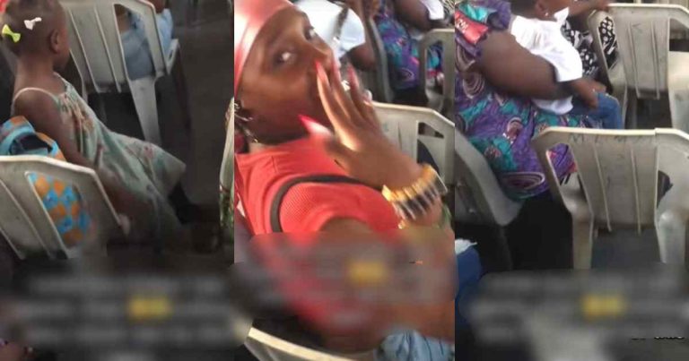 Lady expresses surprise at the sight of plastic chairs devised as passenger seats in a Lagos public bus (VIDEO)