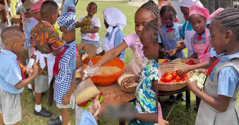 Lady shares her interesting experience at a children's market at their school (WATCH)