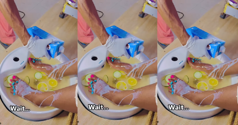 "No wayyyyyyy!?" – Video Of A Spa Using Hollandia Yoghurt On A Client's Feet Trends Online (WATCH)