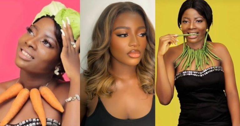 "She ate nah, but na vegetable she ate" – Lady recounts utilizing vegetables as accessories for her birthday shoot in 2020 (VIDEO)