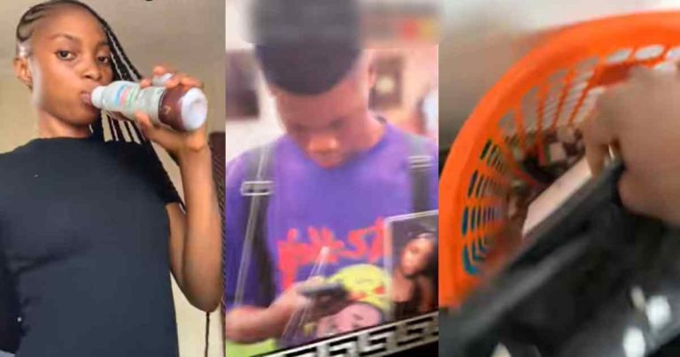 "Why you add your picture to mark territory inside frame?" – Lady discovers photo frame she made for her boyfriend hidden in a laundry basket after visiting his apartment unannounced (VIDEO)