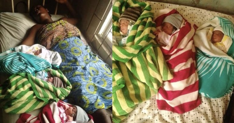 Bricklayer Reportedly Absc0nds After his Wife Gave Birth to Triplets in Ondo State (IMAGES)