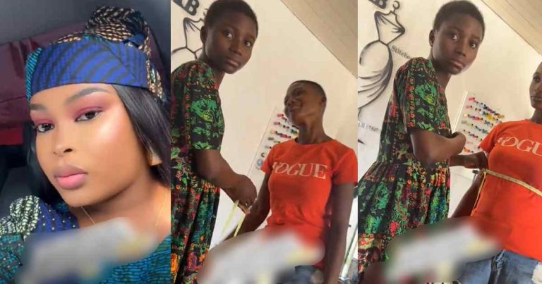 Fashion designer shares her new apprentice's struggle in obtaining an accurate body measurement (VIDEO)