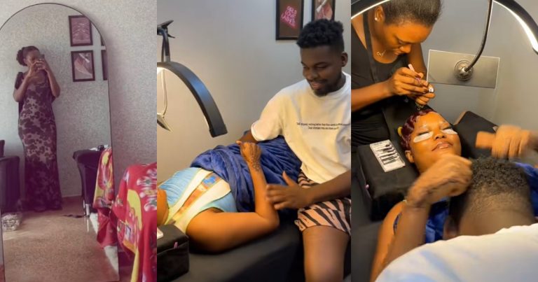Lash Technician stúnned after her client and partner playfully opprǝssed her with their Public Display of Affection (WATCH)