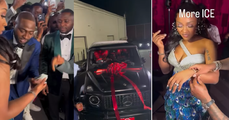 Diamond Bracelet, Brand New Car, See The Various Luxury Items Davido Gifted Chioma On Her Birthday (VIDEO)