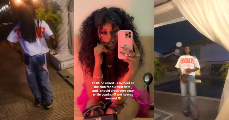 “Dress very sexy while coming” – Lady surprises her date with her choice of outfit (VIDEO) "Dress very sexy while coming" – Lady surprises her date with her choice of outfit (VIDEO)