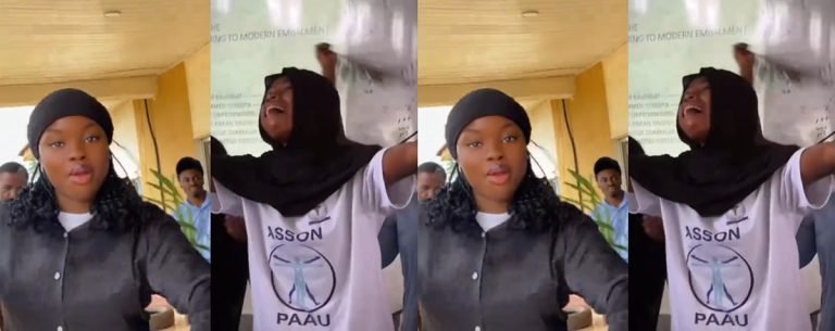 Hilarious moment final year students staged a mock funǝral for their final year project (WATCH)
