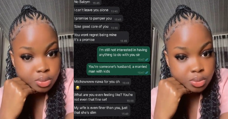 "I rejected a married man" – Lady shares her response to her married suitor (IMAGES)