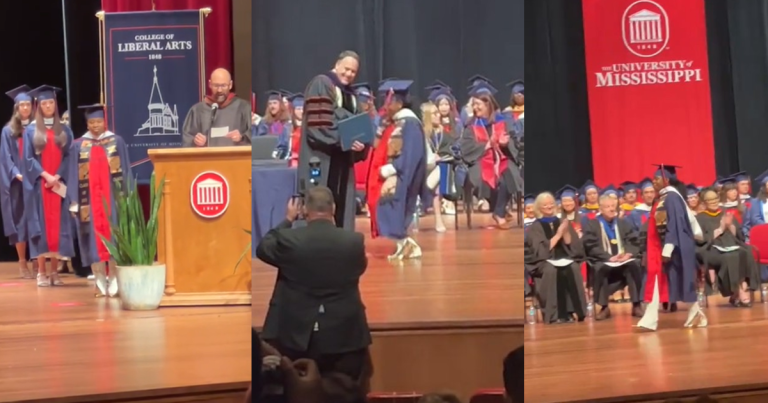 "It's not hard to identify a properly trained Yoruba lady" – Nigerian lady almost knelt to receive her degree at a university abroad (WATCH)