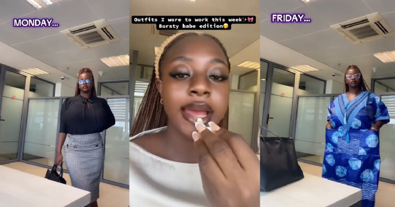 Lady Shares The Various Outfits She Wore To Work As A "Busty Babe" (VIDEO)