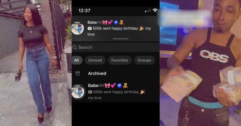 Lady receives ₦500,000 as the most expensive birthday gift from her boyfriend this year (WATCH)