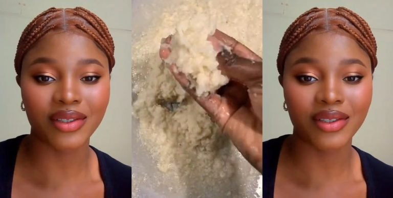 Lady shared how her German roommate mistook Ijebu garri for bread crumbs in a kitchen blunder (VIDEO)