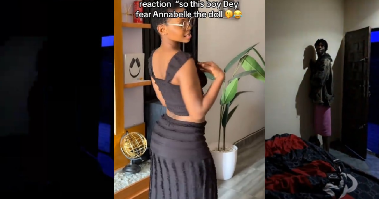 Lady shares her boyfriend's hilarious reaction to the 'light-hearted' prank she played on him (WATCH)
