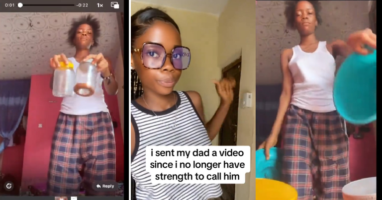 Lady shares the creative way she asked for financial help from her father after all her foodstuff ran out (WATCH) Lady shares the creative way she asked for financial help from her father after all her foodstuff ran out (WATCH)