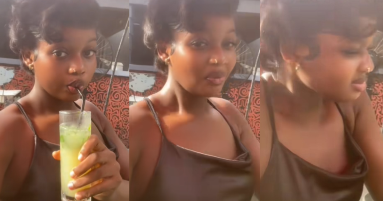 "Order what you know" – Lady advises after trying the popular mint lemonade for the first time in a fancy Lagos restaurant (WATCH)
