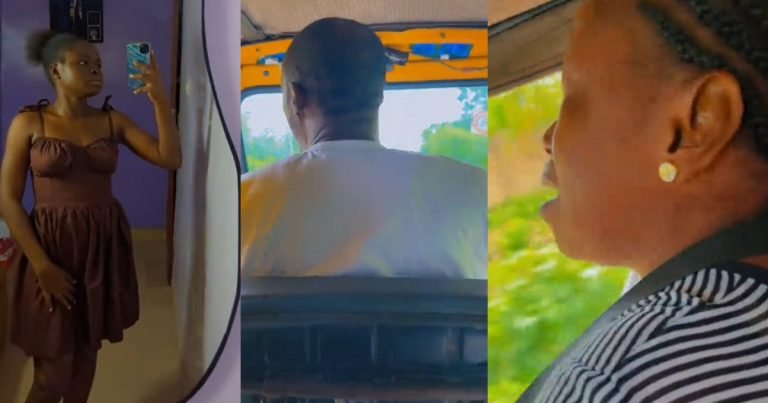 The moment a Keke rider and a female passenger almost entered a trance while singing a gospel song during their ride (WATCH)