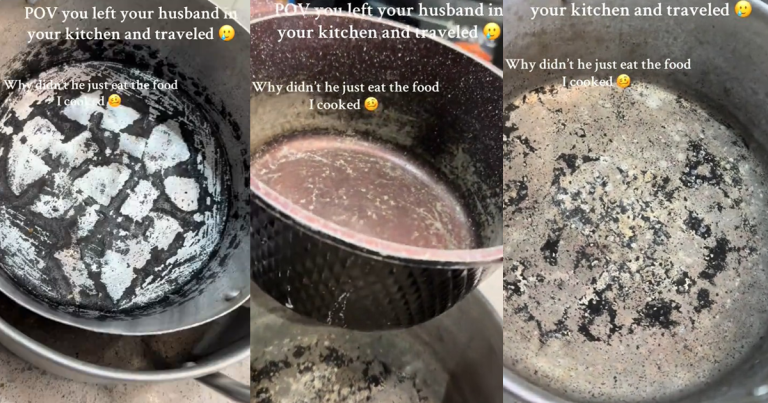 "Why didn't he just eat the food I cooked?" – Woman vows to make her husband pay after he damaged her cooking pots while she was away (VIDEO)