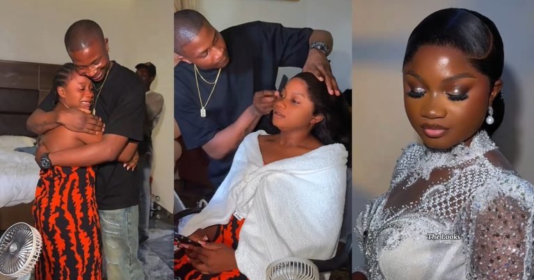 Adorable moment a bride’s brother surprised her from the UK to style her hair on her wedding day (WATCH) Adorable moment a bride's brother surprised her from the UK to style her hair on her wedding day (WATCH)