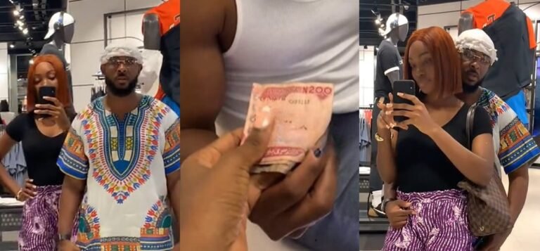 Heartwarming moment lady tr!cks her partner using Nigerian currency (WATCH) Heartwarming moment lady tr!cks her partner using Nigerian currency (WATCH)
