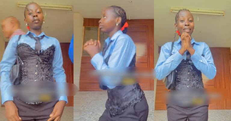 “History must not repeat itself” – Final year student says as she accidentally bumps into a lecturer while recording a video (WATCH) "History must not repeat itself" – Final year student says as she accidentally bumps into a lecturer while recording a video (WATCH)