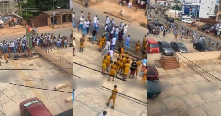 Jubilation erupts as secondary students hired ‘Ogene’ traditional dancers to perform after finishing their WAEC exams (WATCH) Jubilation erupts as secondary students hired 'Ogene' traditional dancers to perform after finishing their WAEC exams (WATCH)