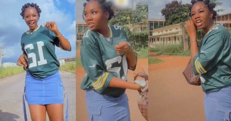 Lady shares how a bike man refused to stop after hitt!ng her while recording a video on her school pathway (WATCH) Lady shares how a bike man refused to stop after hitt!ng her while recording a video on her school pathway (WATCH)