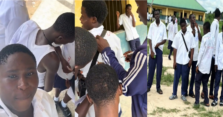 "Last day of WAEC"- Humorous moment student celebrates the end of his WAEC examination.