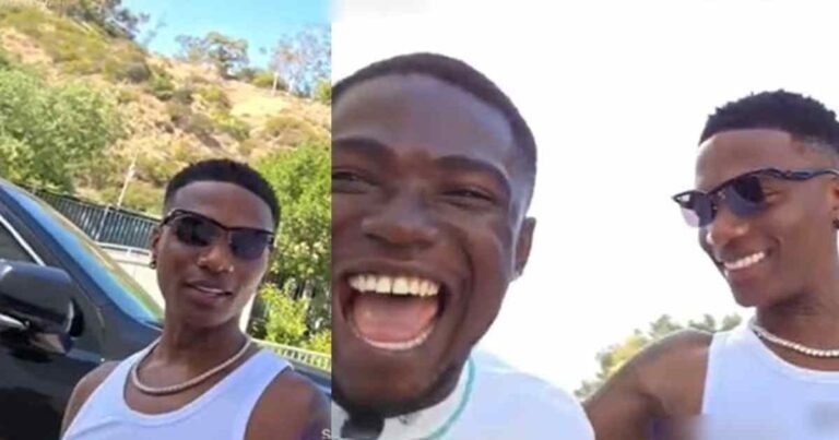 Singer Wizkid's surprise appearance on Shank Comics' live session amused fans as he called the comedian a 'superstar' (WATCH)