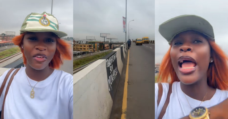 "This can never happen in Abeokuta" – Corp member expresses frustrat!on after a Lagos danfo driver dropped her a kilometer from her destination, forcing her to walk (WATCH)